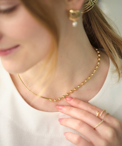 ANOH（アノー）の「ハーフボールチェーンチョーカー（チョーカー・レディース・ゴールド/シルバー・FREE）」の10枚目の写真