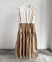 vent blanc（ヴァンブラン）の「vent blanc/ ヴァンブラン Tank top×ティアードワンピース（ワンピース）」