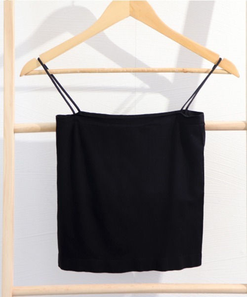 Miniministore(ミニミニストア)の「カップ付き インナーキャミソール 韓国風(キャミソール・レディース・ピンク/ミント/モカ/ブラック/ホワイト/ダークグレー・FREE)」の22枚目の写真