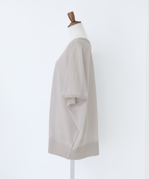 n'OrLABEL（ノアールレーベル）の「【機能素材】『ドルマンシアーニット』（Tシャツ/カットソー・レディース・ライトグレー/グレイッシュブルー/オレンジ/ホワイト系その他/ブラック・FREE）」の21枚目の写真