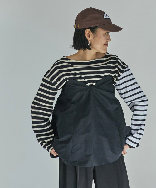 journal standard L'essage（ジャーナルスタンダードレサージュ）の「《追加》【AYAKANEKO×L’ESSAGE】タフタビスチェ（シャツ/ブラウス・レディース・ブラック・FREE）」の3枚目の写真