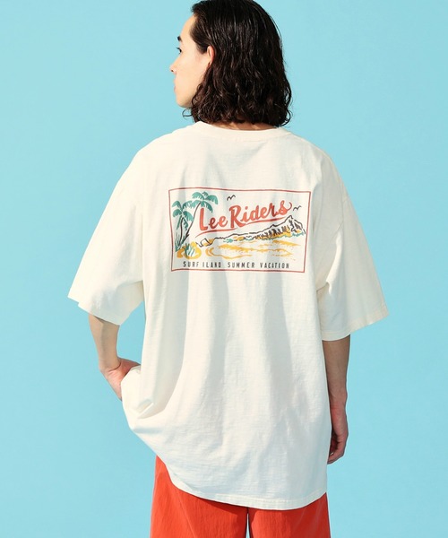 Lee(リー)の「Lee/リー アロハ バックプリント ショートスリーブTee(Tシャツ/カットソー・メンズ・ホワイト/ブルー/オレンジ/イエロー・MEDIUM/LARGE/X-LARGE/SMALL)」の2枚目の写真