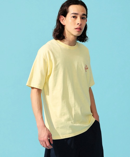 Lee(リー)の「Lee/リー アロハ バックプリント ショートスリーブTee(Tシャツ/カットソー・メンズ・ホワイト/ブルー/オレンジ/イエロー・MEDIUM/LARGE/X-LARGE/SMALL)」の10枚目の写真