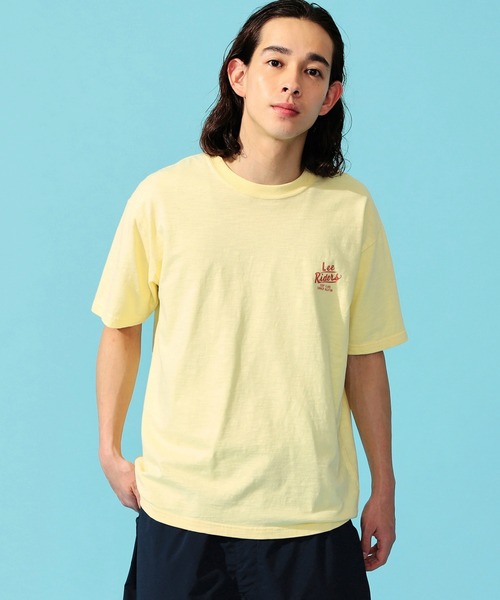 Lee(リー)の「Lee/リー アロハ バックプリント ショートスリーブTee(Tシャツ/カットソー・メンズ・ホワイト/ブルー/オレンジ/イエロー・MEDIUM/LARGE/X-LARGE/SMALL)」の11枚目の写真