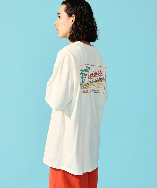 Lee(リー)の「Lee/リー アロハ バックプリント ショートスリーブTee(Tシャツ/カットソー・メンズ・ホワイト/ブルー/オレンジ/イエロー・MEDIUM/LARGE/X-LARGE/SMALL)」の15枚目の写真