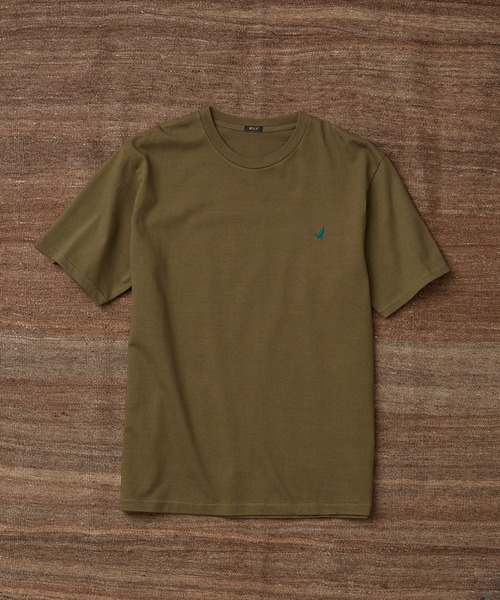 WILD LIFE TAILOR Adam et Rope'（ワイルドテーラーアダムエロペ　）の「【WILD LIFE TAILOR】ボックスシルエット ワンポイントロゴ Tシャツ（Tシャツ/カットソー・メンズ・ホワイト/ブラック/オリーブ/グリーン・L/M）」の4枚目の写真