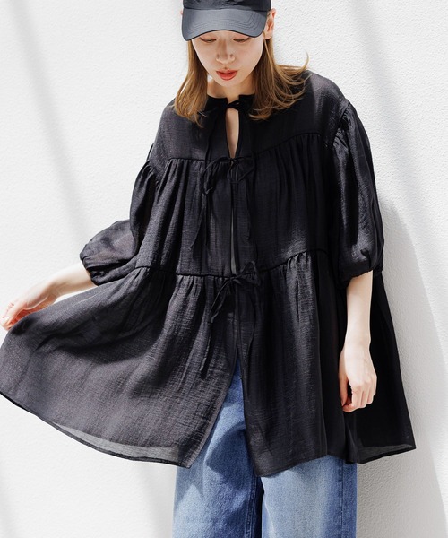 LAKOLE(ラコレ)の「2WAYティアードチュニック / 124159(シャツ/ブラウス・レディース・ブラック/オフホワイト/イエロー・SMALL/MEDIUM)」の20枚目の写真