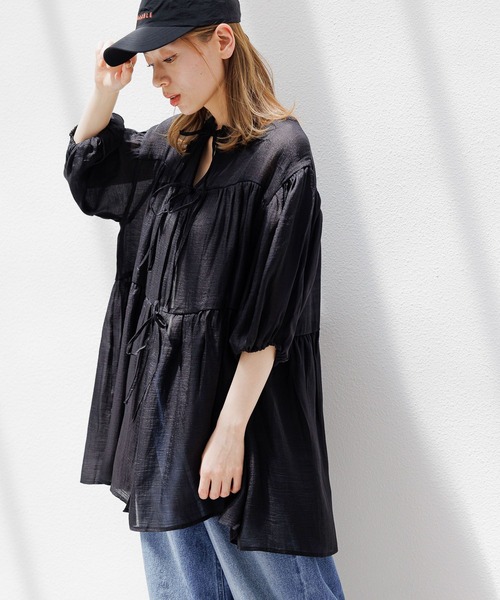 LAKOLE(ラコレ)の「2WAYティアードチュニック / 124159(シャツ/ブラウス・レディース・ブラック/オフホワイト/イエロー・SMALL/MEDIUM)」の19枚目の写真