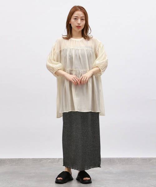 LAKOLE(ラコレ)の「2WAYティアードチュニック / 124159(シャツ/ブラウス・レディース・ブラック/オフホワイト/イエロー・SMALL/MEDIUM)」の17枚目の写真