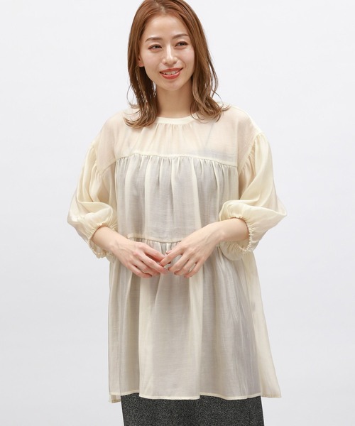 LAKOLE(ラコレ)の「2WAYティアードチュニック / 124159(シャツ/ブラウス・レディース・ブラック/オフホワイト/イエロー・SMALL/MEDIUM)」の14枚目の写真