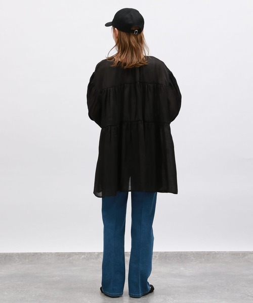 LAKOLE(ラコレ)の「2WAYティアードチュニック / 124159(シャツ/ブラウス・レディース・ブラック/オフホワイト/イエロー・SMALL/MEDIUM)」の9枚目の写真