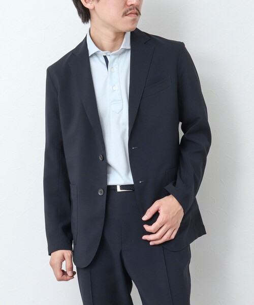 NOLLEY'S goodman（ノーリーズグッドマン）の「《セットアップ / ビジカジ対応》強撚 DotAir イージージャケット（テーラードジャケット・メンズ・オリーブ/グレー/ネイビー/ベージュ・S/M/L/XL）」の4枚目の写真