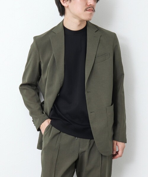 NOLLEY'S goodman（ノーリーズグッドマン）の「《セットアップ / ビジカジ対応》強撚 DotAir イージージャケット（テーラードジャケット・メンズ・オリーブ/グレー/ネイビー/ベージュ・S/M/L/XL）」の10枚目の写真