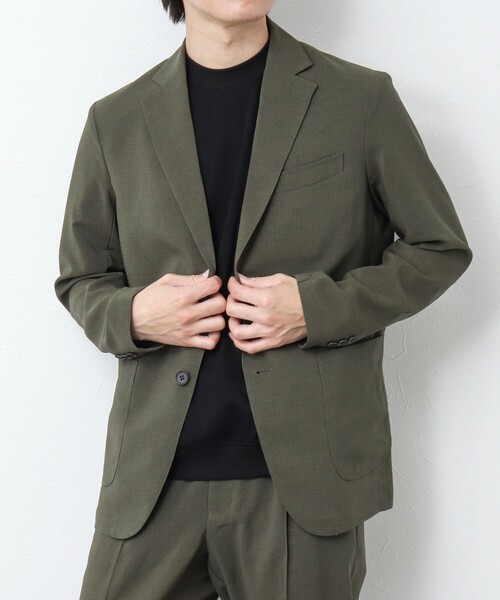NOLLEY'S goodman（ノーリーズグッドマン）の「《セットアップ / ビジカジ対応》強撚 DotAir イージージャケット（テーラードジャケット・メンズ・オリーブ/グレー/ネイビー/ベージュ・S/M/L/XL）」の11枚目の写真