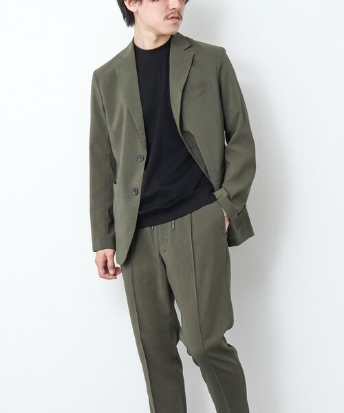 NOLLEY'S goodman（ノーリーズグッドマン）の「《セットアップ / ビジカジ対応》強撚 DotAir イージージャケット（テーラードジャケット・メンズ・オリーブ/グレー/ネイビー/ベージュ・S/M/L/XL）」の13枚目の写真