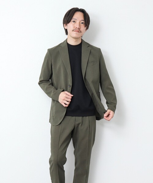 NOLLEY'S goodman（ノーリーズグッドマン）の「《セットアップ / ビジカジ対応》強撚 DotAir イージージャケット（テーラードジャケット・メンズ・オリーブ/グレー/ネイビー/ベージュ・S/M/L/XL）」の16枚目の写真