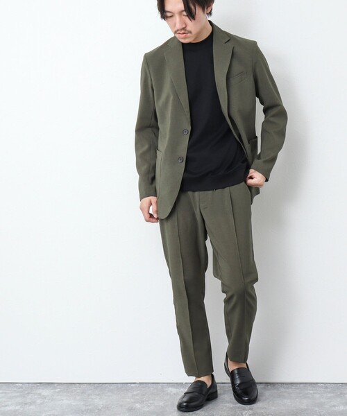 NOLLEY'S goodman（ノーリーズグッドマン）の「《セットアップ / ビジカジ対応》強撚 DotAir イージージャケット（テーラードジャケット・メンズ・オリーブ/グレー/ネイビー/ベージュ・S/M/L/XL）」の17枚目の写真