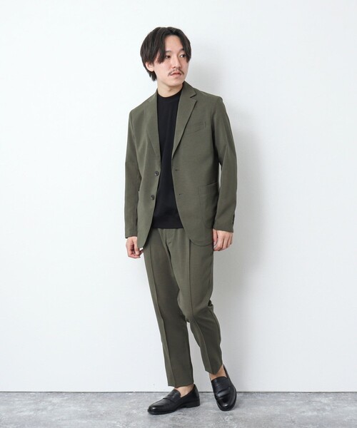 NOLLEY'S goodman（ノーリーズグッドマン）の「《セットアップ / ビジカジ対応》強撚 DotAir イージージャケット（テーラードジャケット・メンズ・オリーブ/グレー/ネイビー/ベージュ・S/M/L/XL）」の18枚目の写真