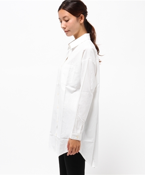 titivate（ティティベイト）の「ﾜｲﾄﾞﾁｭﾆｯｸｼｬﾂ（シャツ/ブラウス・レディース・ホワイト/ブルー・MEDIUM）」の4枚目の写真