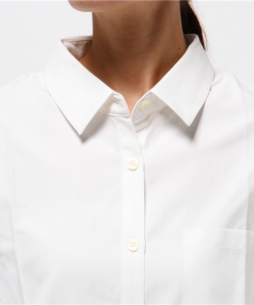 titivate（ティティベイト）の「ﾜｲﾄﾞﾁｭﾆｯｸｼｬﾂ（シャツ/ブラウス・レディース・ホワイト/ブルー・MEDIUM）」の7枚目の写真