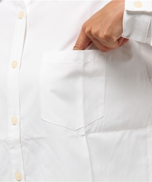 titivate（ティティベイト）の「ﾜｲﾄﾞﾁｭﾆｯｸｼｬﾂ（シャツ/ブラウス・レディース・ホワイト/ブルー・MEDIUM）」の9枚目の写真