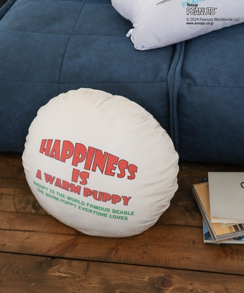 ノベルティ　クッション PEANUTS（ピーナッツ）の「[クセになる感触!]【SNOOPY】TYPOモチモチ