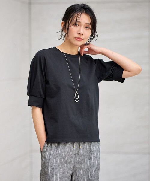 ANY(エニィ)の「パフスリーブプルオーバー(Tシャツ/カットソー・レディース・グリーン系/アイボリー系/ブラウン系/ブラック系・2/3/F)」の18枚目の写真