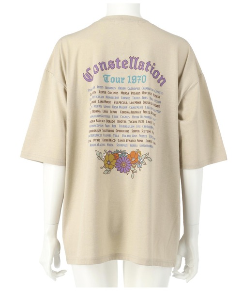 anap mimpi(アナップミンピ)の「SUN&FLOWERプリント 半袖 ビッグ Tシャツ(Tシャツ/カットソー・レディース・ホワイト/ブラック/グレイッシュベージュ・FREE)」の20枚目の写真