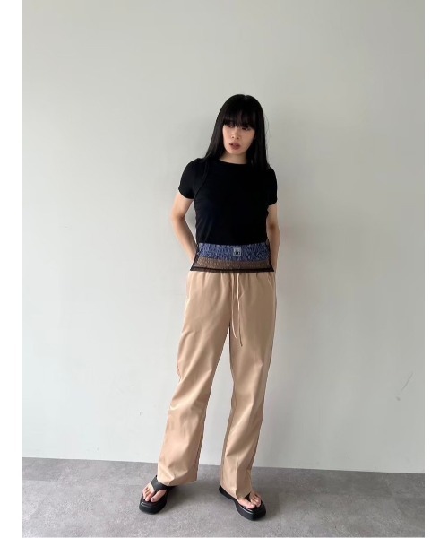 duei(デュイ)の「チュールタンクセットTシャツ / セパレート可能(Tシャツ/カットソー・レディース・ブラック/グレー/ホワイト・FREE)」の5枚目の写真