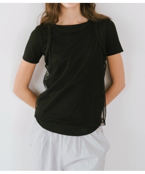 duei(デュイ)の「チュールタンクセットTシャツ / セパレート可能(Tシャツ/カットソー・レディース・ブラック/グレー/ホワイト・FREE)」の19枚目の写真