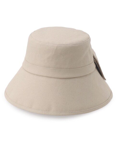 SHOO・LA・RUE（シューラルー）の「◆バックスリット入りリボンハット（ハット・レディース・ライトブルー/ライトベージュ/ブラック/アイボリー・00）」の3枚目の写真