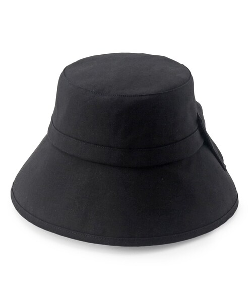 SHOO・LA・RUE（シューラルー）の「◆バックスリット入りリボンハット（ハット・レディース・ライトブルー/ライトベージュ/ブラック/アイボリー・00）」の2枚目の写真