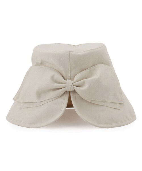 SHOO・LA・RUE（シューラルー）の「◆バックスリット入りリボンハット（ハット・レディース・ライトブルー/ライトベージュ/ブラック/アイボリー・00）」の5枚目の写真