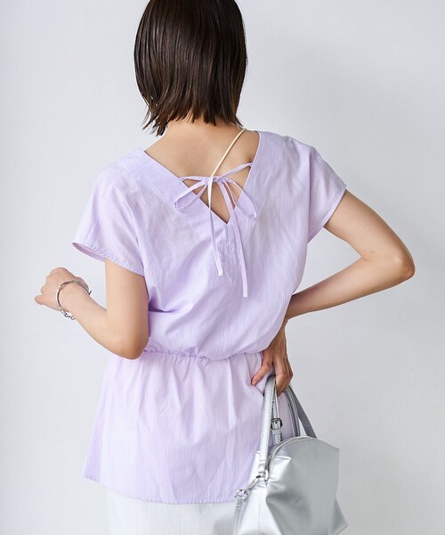 coen(コーエン)の「【RONEL】カシュクールキャミドッキングブラウス(シャツ/ブラウス・レディース・ライラック/ホワイト/ライトブルー・FREE)」の3枚目の写真