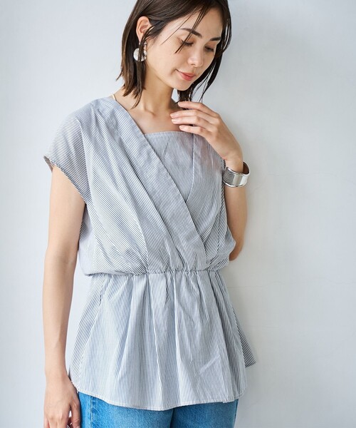 coen(コーエン)の「【RONEL】カシュクールキャミドッキングブラウス(シャツ/ブラウス・レディース・ライラック/ホワイト/ライトブルー・FREE)」の18枚目の写真