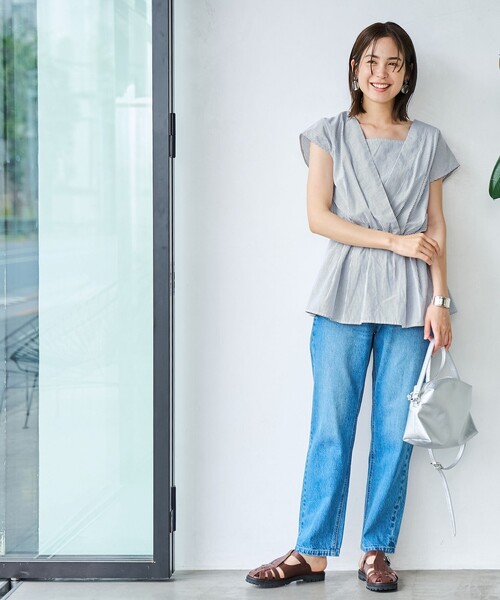 coen(コーエン)の「【RONEL】カシュクールキャミドッキングブラウス(シャツ/ブラウス・レディース・ライラック/ホワイト/ライトブルー・FREE)」の14枚目の写真