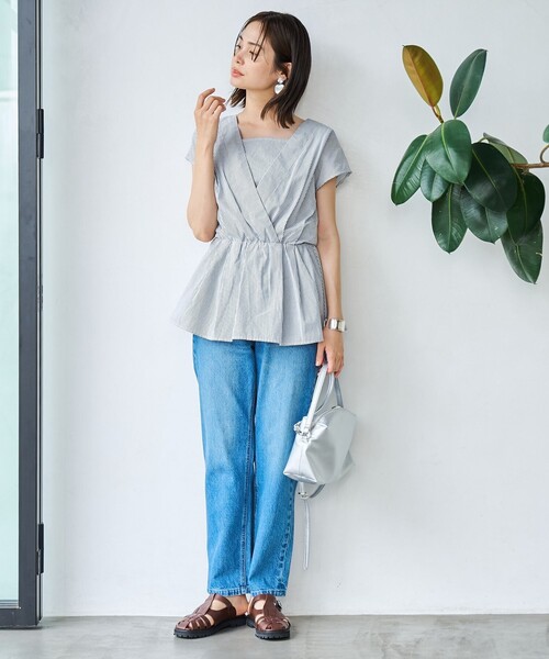 coen(コーエン)の「【RONEL】カシュクールキャミドッキングブラウス(シャツ/ブラウス・レディース・ライラック/ホワイト/ライトブルー・FREE)」の13枚目の写真