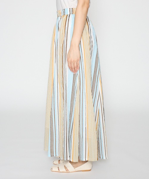 saloon(サルーン)の「SALOON(サルーン)/コットンボイルパネルスカート【手洗い可】ロング丈(スカート・レディース・ブラック/マルチ/オレンジ・FREE)」の13枚目の写真