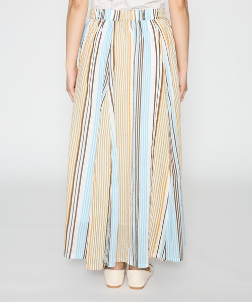 saloon(サルーン)の「SALOON(サルーン)/コットンボイルパネルスカート【手洗い可】ロング丈(スカート・レディース・ブラック/マルチ/オレンジ・FREE)」の14枚目の写真