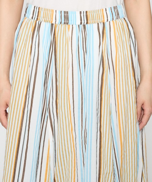 saloon(サルーン)の「SALOON(サルーン)/コットンボイルパネルスカート【手洗い可】ロング丈(スカート・レディース・ブラック/マルチ/オレンジ・FREE)」の15枚目の写真