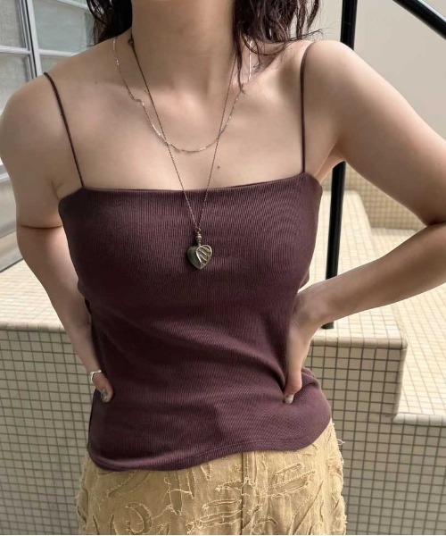 Ameri（アメリ）の「MEDI HOLLOW OUT CUP IN CAMISOLE（キャミソール・レディース・オレンジ/ブラック/ブラウン/ホワイト・MEDIUM/SMALL）」の4枚目の写真