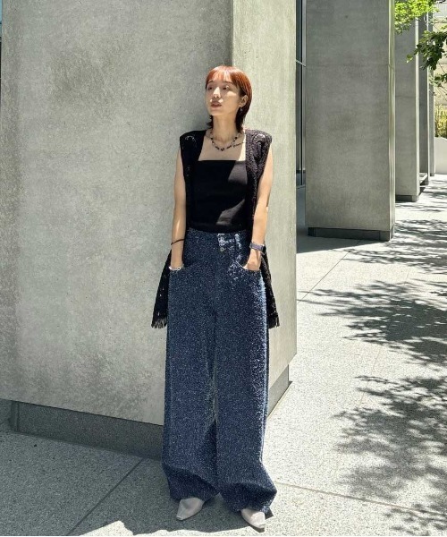 Ameri（アメリ）の「MEDI HOLLOW OUT CUP IN CAMISOLE（キャミソール・レディース・オレンジ/ブラック/ブラウン/ホワイト・MEDIUM/SMALL）」の11枚目の写真