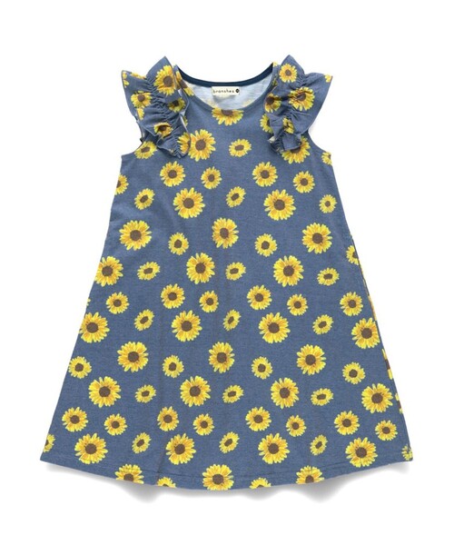 ☆美品☆MaxMara ひまわり柄ワンピース プチプラ / おそろい】ひまわり柄ワンピース（ワンピース