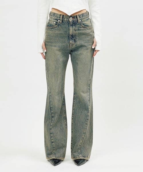 BACK TO THE FIELD（バック トゥー ザ フィールド）の「【MLB】ポケットロゴフレアデニム（デニムパンツ・レディース・インディゴブルー/ネイビー系/ブルー・MEDIUM/SMALL）」の19枚目の写真