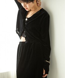 シアーベロア2WAYカーディガン