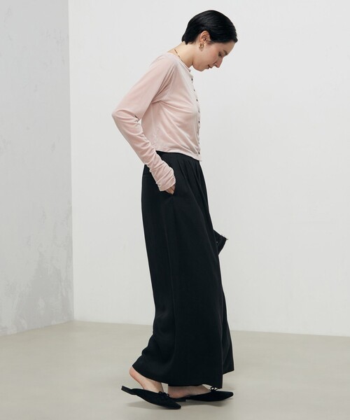 NOLLEY’S（ノーリーズ）の「シアーベロア2WAYカーディガン（カーディガン/ボレロ・レディース・ベビーピンク/ネイビー/ブラック・FREE）」の10枚目の写真