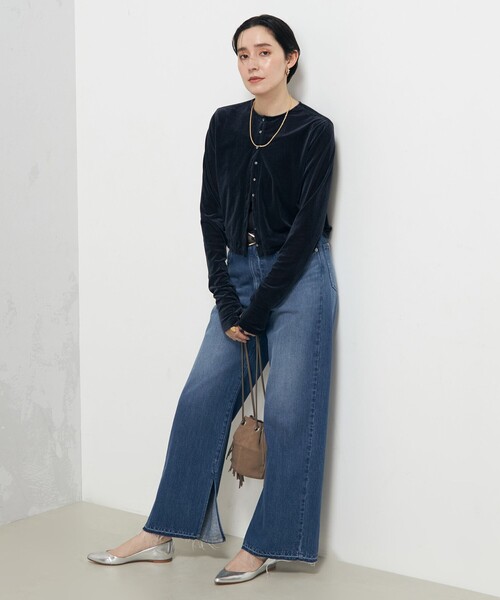 NOLLEY’S（ノーリーズ）の「シアーベロア2WAYカーディガン（カーディガン/ボレロ・レディース・ベビーピンク/ネイビー/ブラック・FREE）」の20枚目の写真