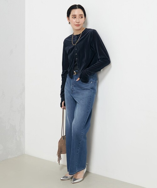 NOLLEY’S（ノーリーズ）の「シアーベロア2WAYカーディガン（カーディガン/ボレロ・レディース・ベビーピンク/ネイビー/ブラック・FREE）」の21枚目の写真