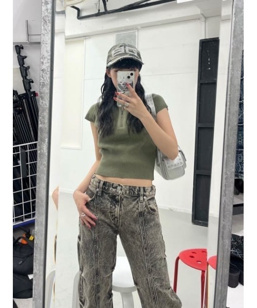 FABRIC MIX ニット（Tシャツ/カットソー）｜LAGUA GEM（ラグアジェム）