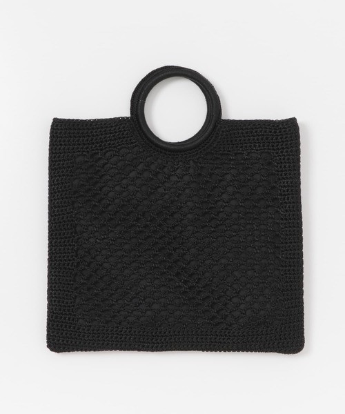 URBAN RESEARCH DOORS（アーバンリサーチドアーズ）の「クロッシェ編みバッグ（トートバッグ・レディース・ブラック/グレー系その他・ONE）」の7枚目の写真